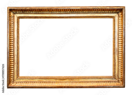 ancient long horizontal wide golden painting frame