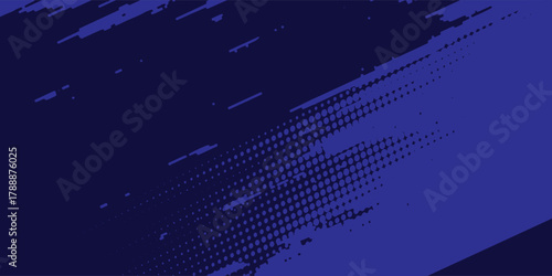 Dots halftone blue and dark blue color pattern gradient grunge texture background. Dots pop art sport style vector illustration. Vector grunge halftone abstract.Dots texture background.