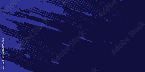 Dots halftone blue and dark blue color pattern gradient grunge texture background. Dots pop art sport style vector illustration. Vector grunge halftone abstract.Dots texture background.