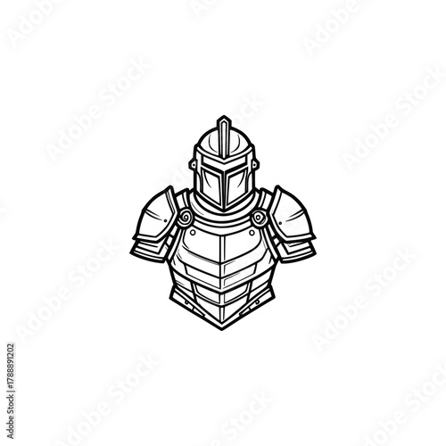 Armor icon flat vector design. 