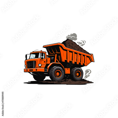 Truck icon flat vector design.