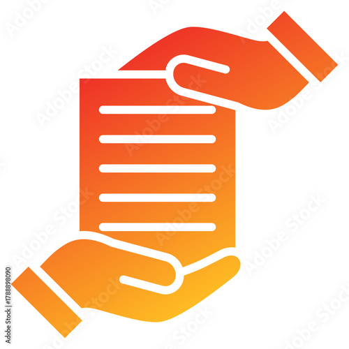 Handover Glyph Gradient Icon