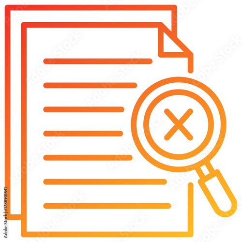 Redundancy Check Line Gradient Icon