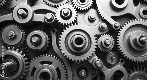 Wallpaper Mural Machine Gears Interlocked A Symphony of Cogs in Perpetual Motion, Engineering Precision Torontodigital.ca