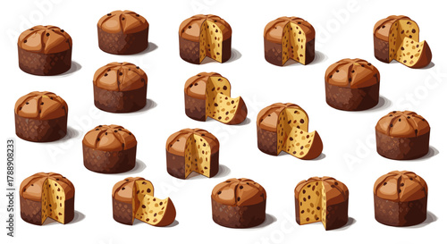 Many panettone cakes