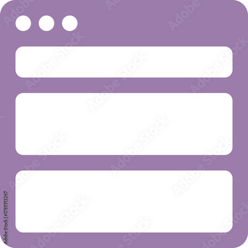 Web Page Layout Icon