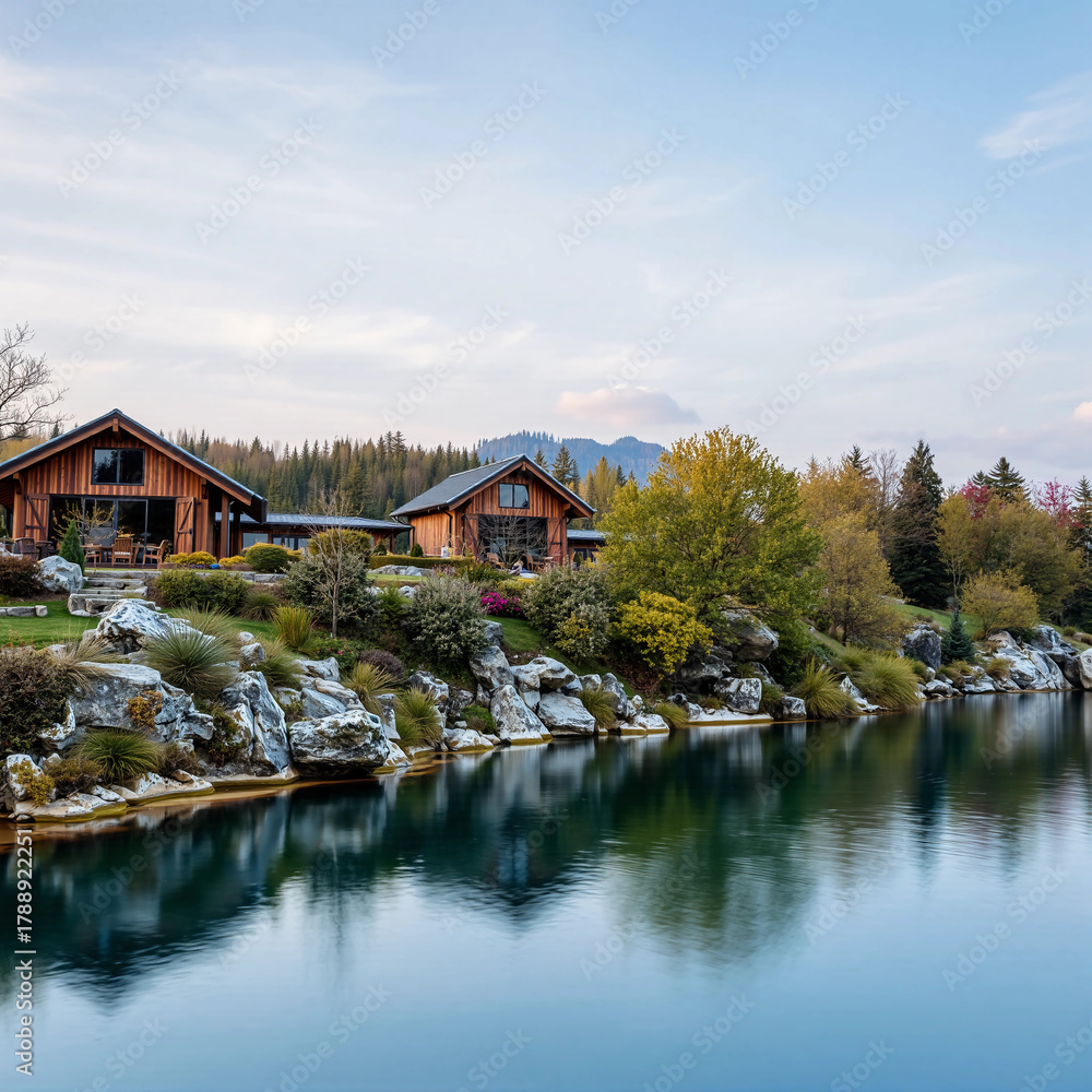 Obraz premium bridge over lake