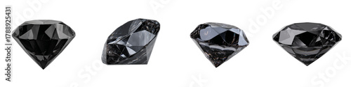 Stunning black diamond collection showcasing brilliance and elegance, perfect for jewelry designs and luxury concepts, adding a touch of sophistication and timeless beauty