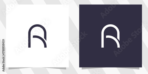 letter r logo design vector