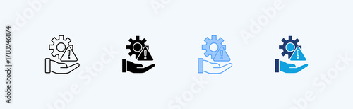 Risk Management Multiple Style Icon