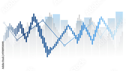 Stock Market Investment and Trading Graph Vector Financial Growth, Business Analytics, and Trade Data Chart Design