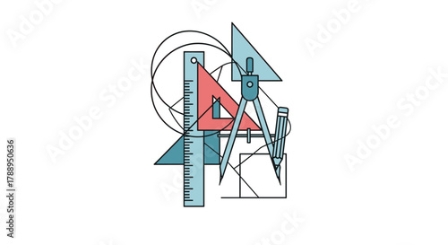 Geometric Tools For Drawing Technical Schematics And Architectural Blueprints