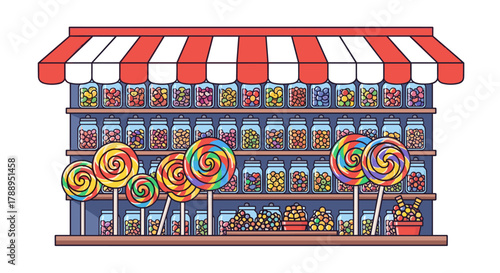 Colorful Candy Store Assortment Treats Collection Sweets Confectionery Assortment Delicious Desserts