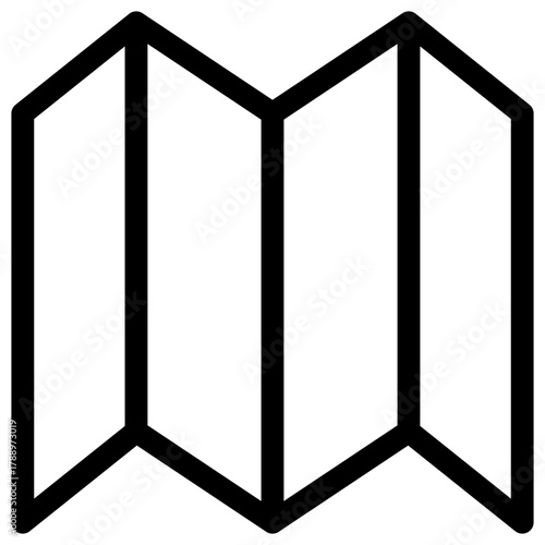 Folded Paper Map Guide