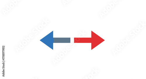 Arrows Pointing in Opposite Directions Representing Choices, Decisions, and Alternatives