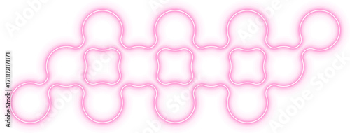Compact arrangement of gradient neon circles forming a tight checker grid with balanced geometric connections.