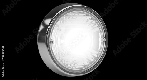 Close-up of a Modern LED Headlight Lamp.