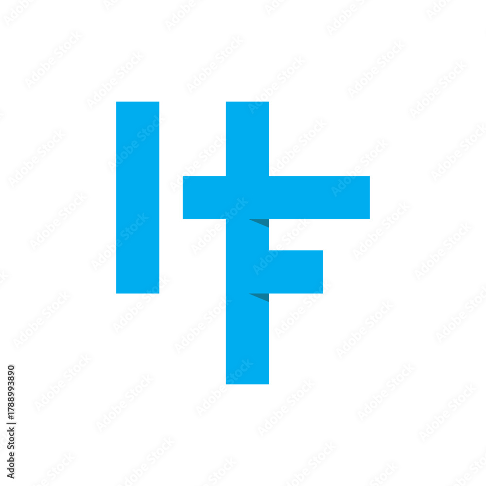 Obraz premium hf letter logo vector icon