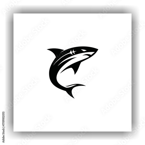 shark, vector, illustration, cute, black, abstract, modern, design, icon, animal, fish, sea, ocean, graphic, simple, minimal, minimalist, cartoon, character, symbol, art, wildlife, marine, water, flat