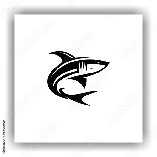 shark vector, black, cute, abstract, modern