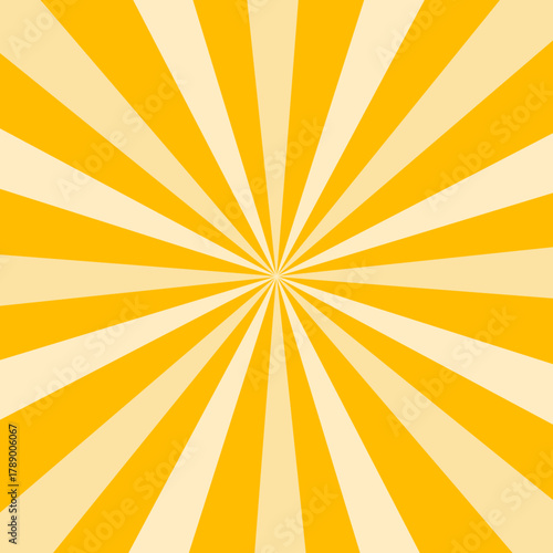 Bright yellow and white sunburst pattern, a classic radial background design with a warm and energetic feel