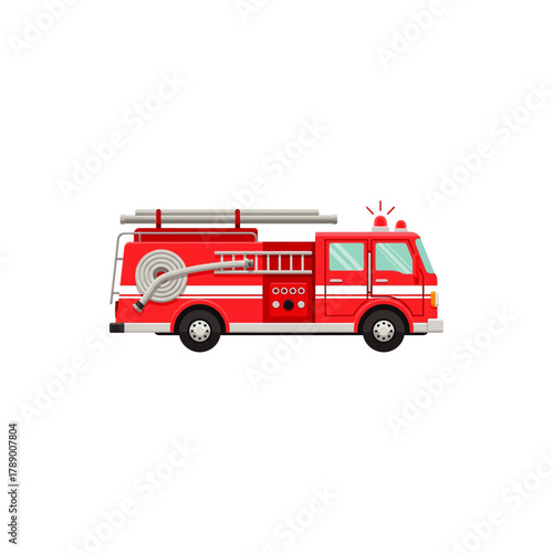 Fire Fighting vehicles icon flat vector design.