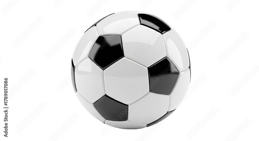 Fototapeta premium Classic Black and White Soccer Ball for Sports and Recreation 1.