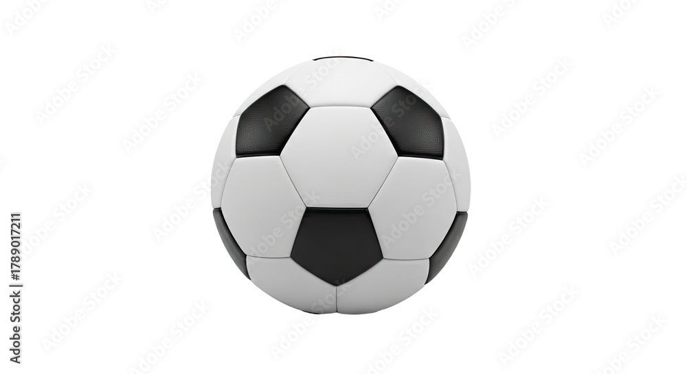 Fototapeta premium Classic Black and White Soccer Ball for Sports and Recreation 3.