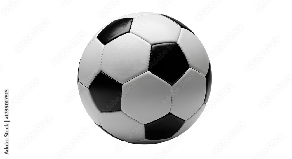 Fototapeta premium Classic Black and White Soccer Ball for Sports and Recreation 10.