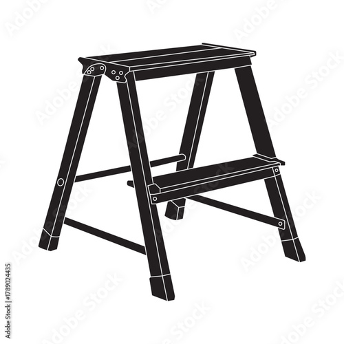 Aluminum folding ladder