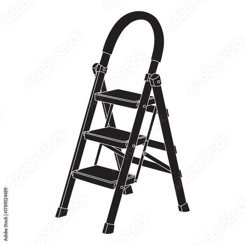 Aluminum folding ladder