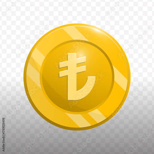 Glossy Detailed Pound Sign Currency Coin Financial Illustration