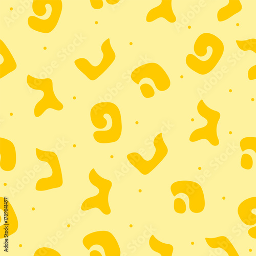 Childish cartoon Hanukah seamless pattern design featuring dreidel letters. Perfect for gifts and decorative elements for children