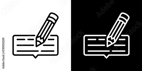 Comment Icon Line Styles Vector Illustration 