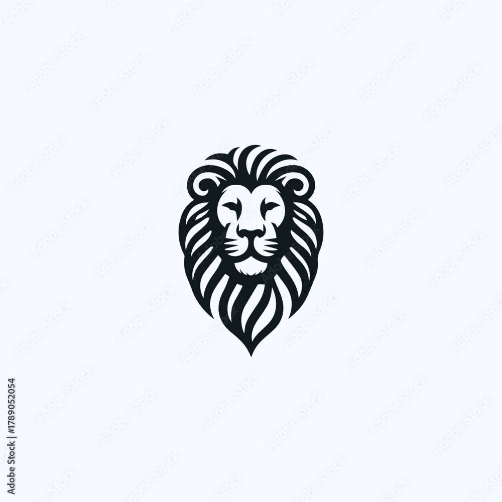 Obraz premium Lion head logo template vector illustration design