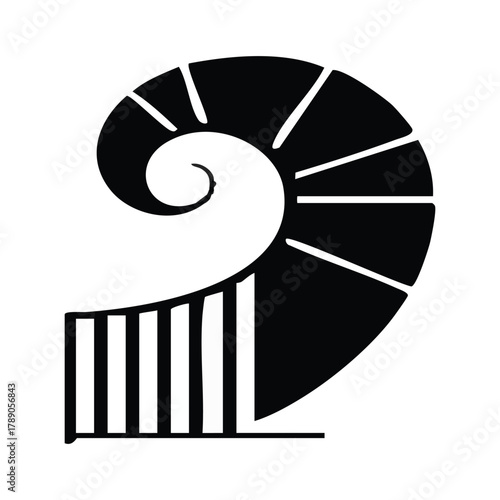 stair spiral ilustration