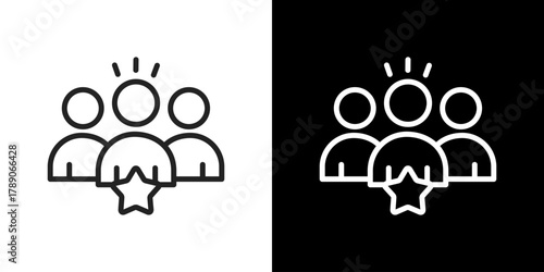 Leadership Icon Line Styles Vector Illustration 