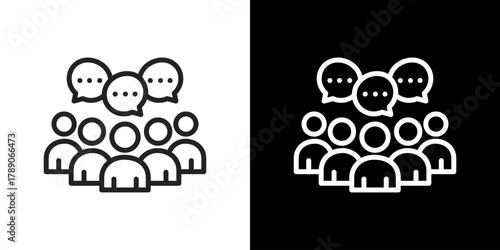 Discussion Icon Line Styles Vector Illustration 