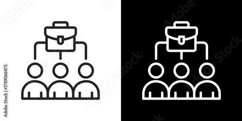 Coworker Icon Line Styles Vector Illustration 
