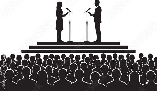  Silhouettes of wheelchair users engaged in different activities mobility, public speaking, and working on a laptop, representing independence, inclusion, and accessibility