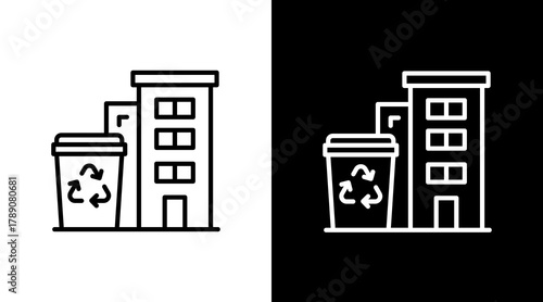 Drip Irrigation System  White Icon Set Design