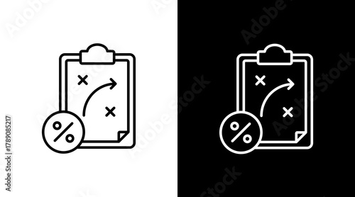 Tax Strategy  White Icon Set Design