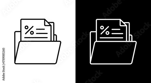 Tax Filing  White Icon Set Design