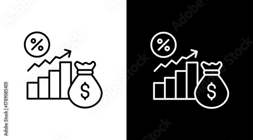Gross Profit  White Icon Set Design