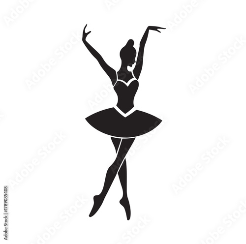 ballerina silhouette vector illustration 