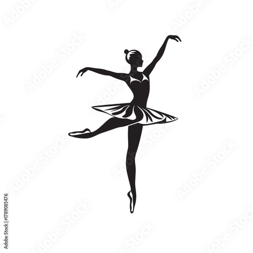 ballerina silhouette vector illustration 