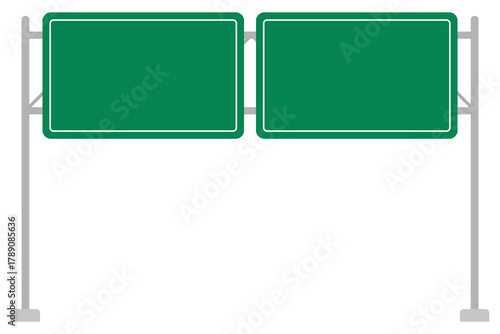 Road signs isolated on a white background.