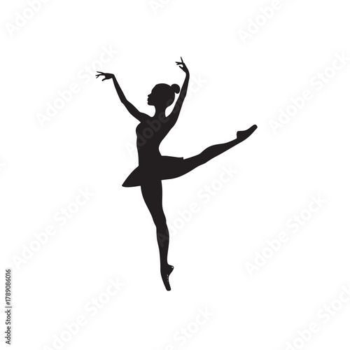 ballerina silhouette vector illustration 