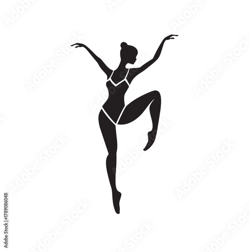 ballerina silhouette vector illustration 