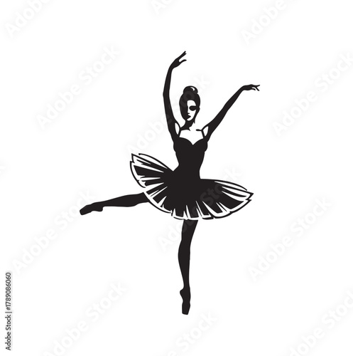 ballerina silhouette vector illustration 